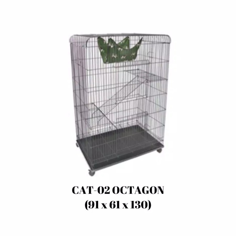 Jual Kandang Kucing Tingkat Octagon CAT-02 (91 x 61 x 130) | Shopee ...