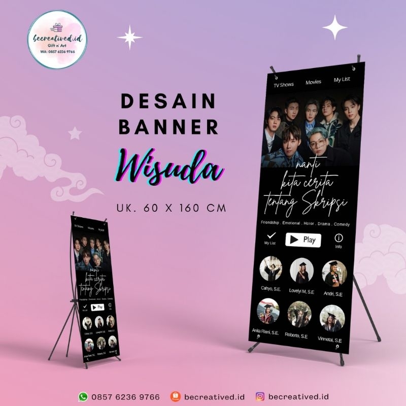 Jual Desain Banner Wisuda Banner Sidang Xbanner Ukuran X Cm