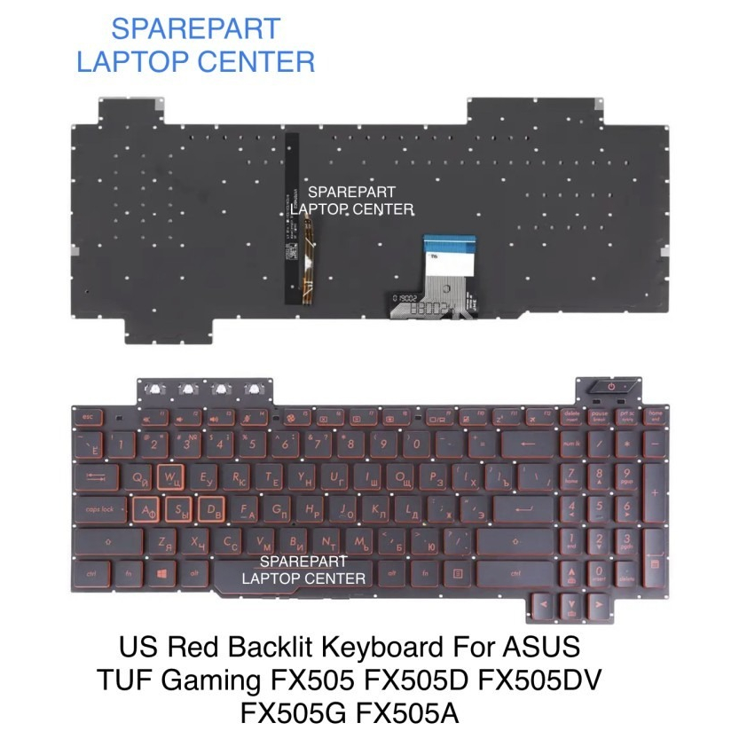 Jual KEYBOARD ASUS TUF GAMING FX504 RED LAYOUT WITH BACKLIGHT BACKLIT ...