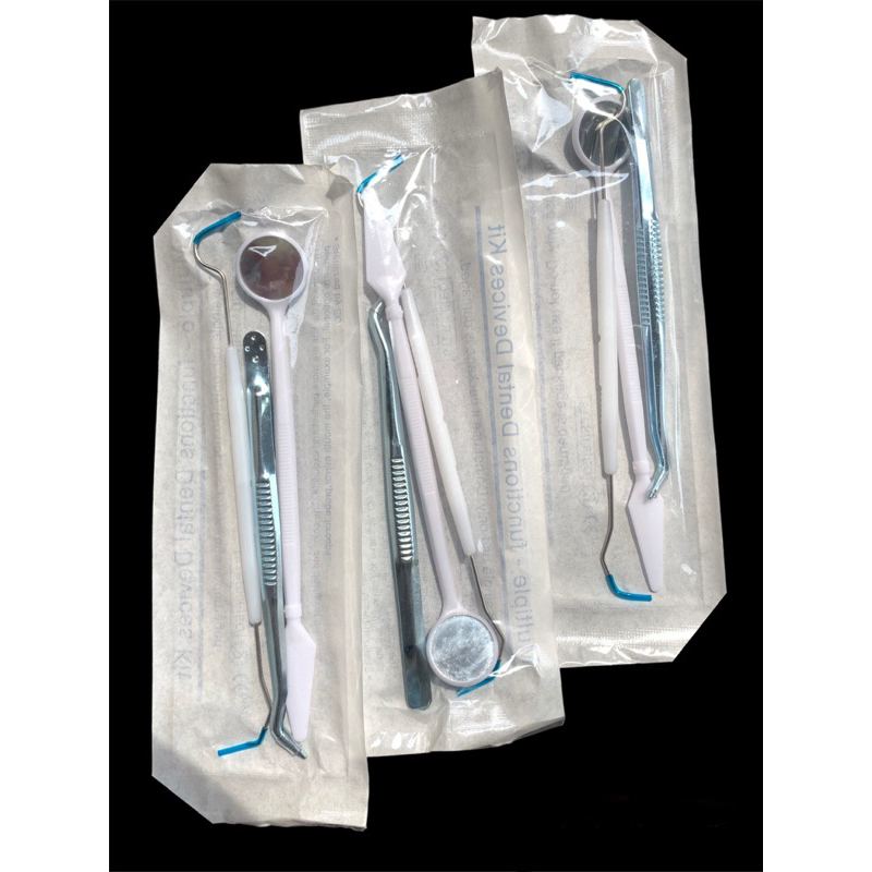 Jual Set Isi 3 Pcs Alat Pemeriksaan Standar Gigi Kaca Mulut Pinset ...