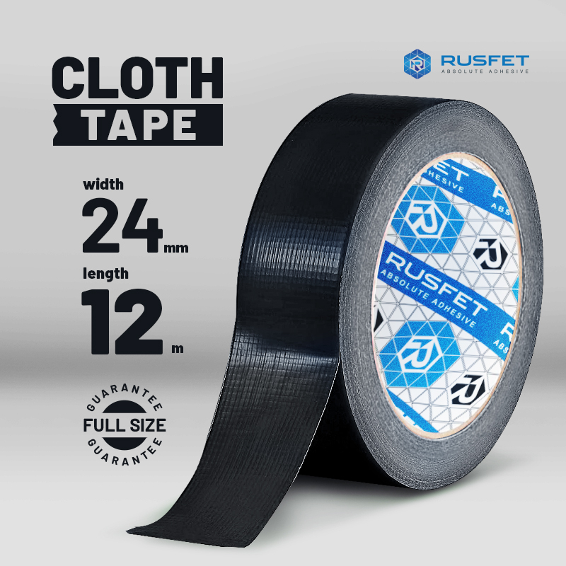 Jual Lakban Kain Cloth Tape Isolasi Warna Hitam Rusfet Varian Ukuran Shopee Indonesia