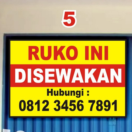 Jual Spanduk Banner Ruko Di Sewakan Dijual Dikontrakkan Shopee Indonesia 5453