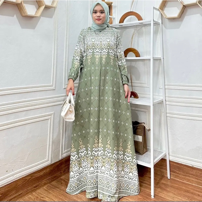 Jual Gamis Silk Motif Premium Ukuran M / L / XL / XXL / XXXL Warna