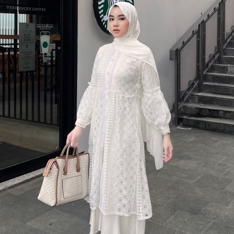 Jual Outer Brukat Cardigan Brokat Lengan Panjang atasan outher brukat