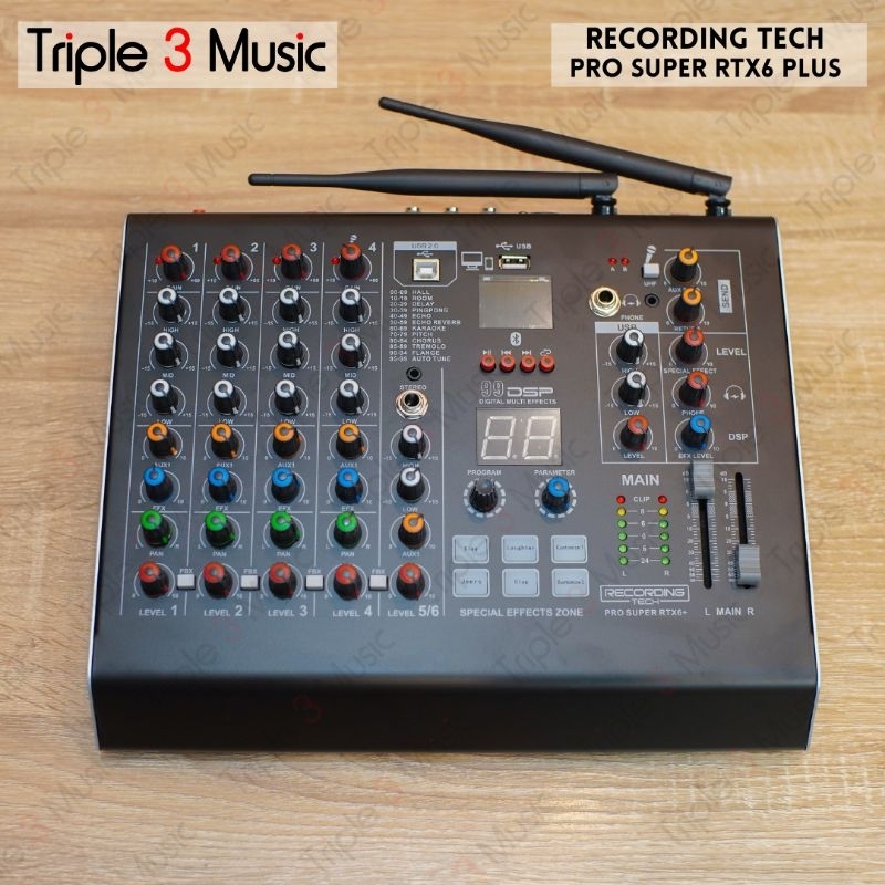 Jual Recording Tech PRO SUPER RTX6+ Plus usb RT X6+ w/2 Mic WIreless ...