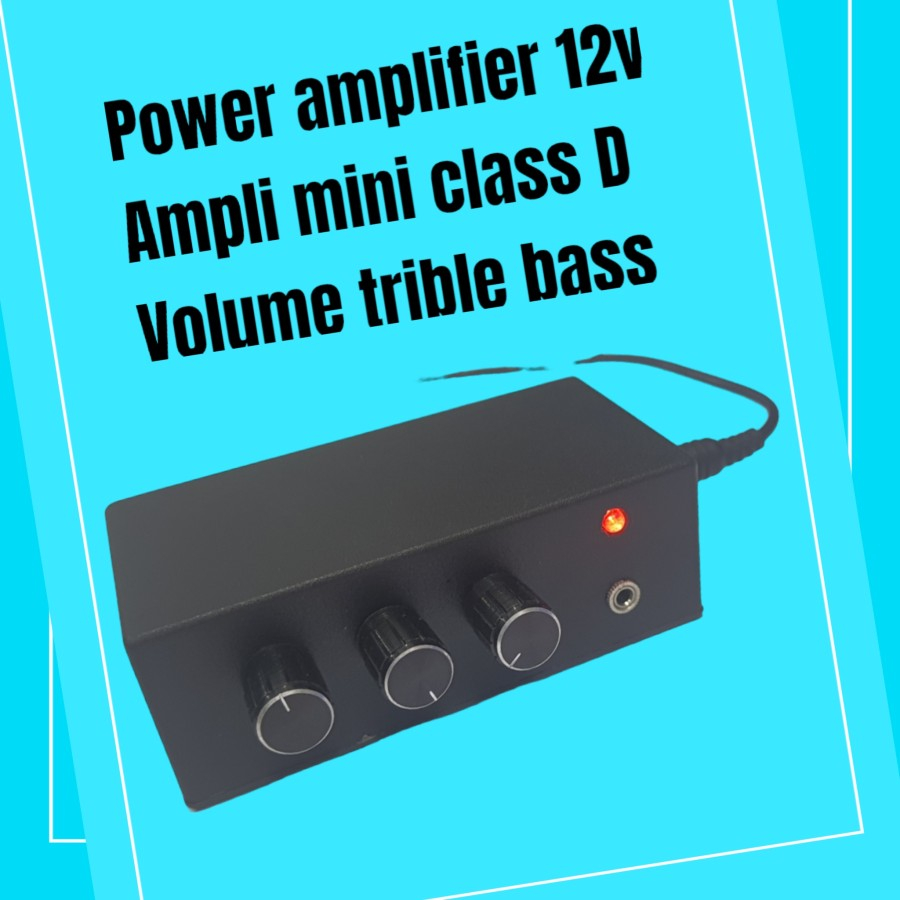 Jual AYABDG POWER AMPLI / AMPLIFIER MINI 12 VOLT STEREO VOLUME TRIBLE ...