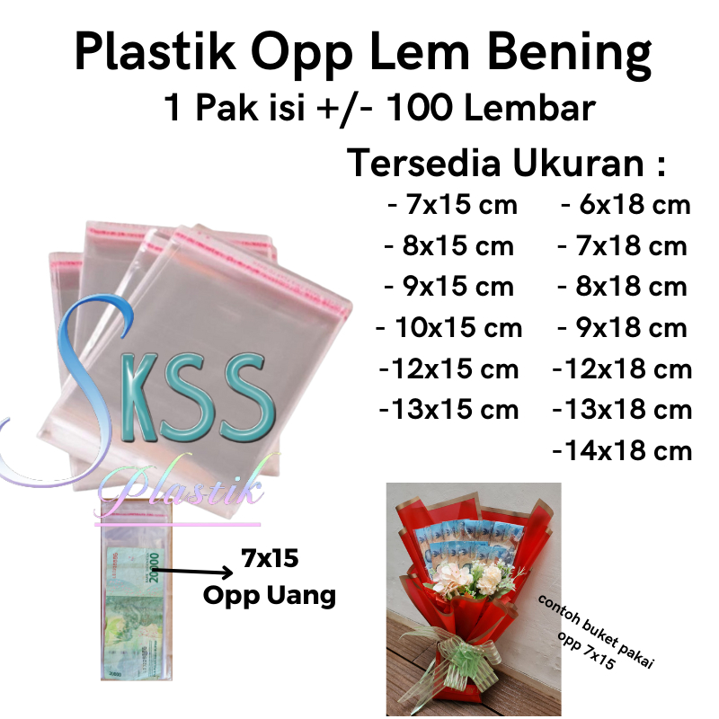 Jual Plastik Opp Seal Bening l Plastik Opp Uang Buket Roti Bakery ...