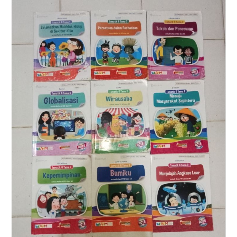 Jual original buku tematik 6 tema 1 2 3 4 5 6 7 8 9 untuk kelas 6 SD ...