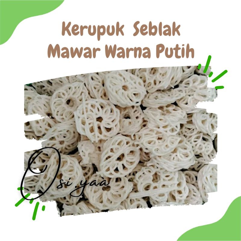 Jual Kerupuk Mentah Seblak Mawar Putih Yang KECIL (250 Gr) | Shopee ...