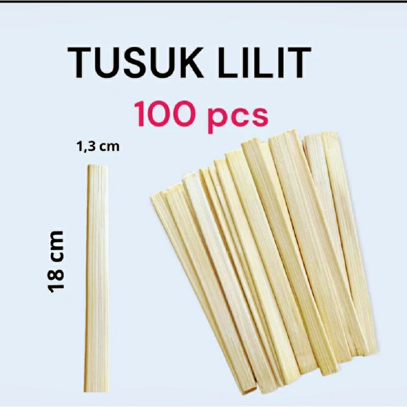 Jual Tusuk Sate Lilit Lilit Bali Halus Rapi Panjang 18 Cm Shopee