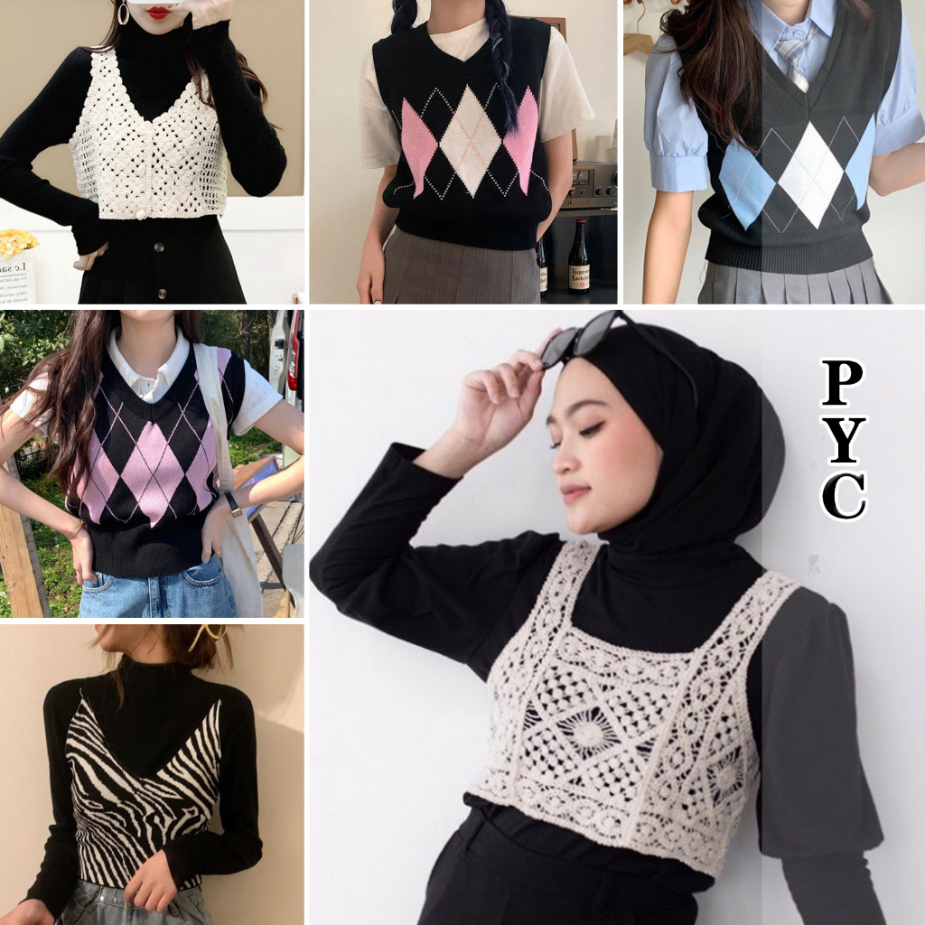 Jual ️Vest Import Crochet Rompi Kapas Vest - BISA COD | Shopee Indonesia