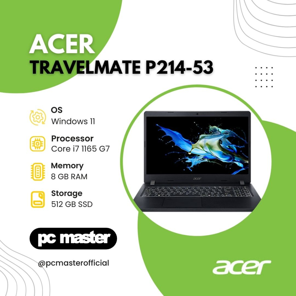 Jual Acer TravelMate P214 53 Core I7 1165 G7 8GB 512GB SSD Windows 11 Shopee Indonesia