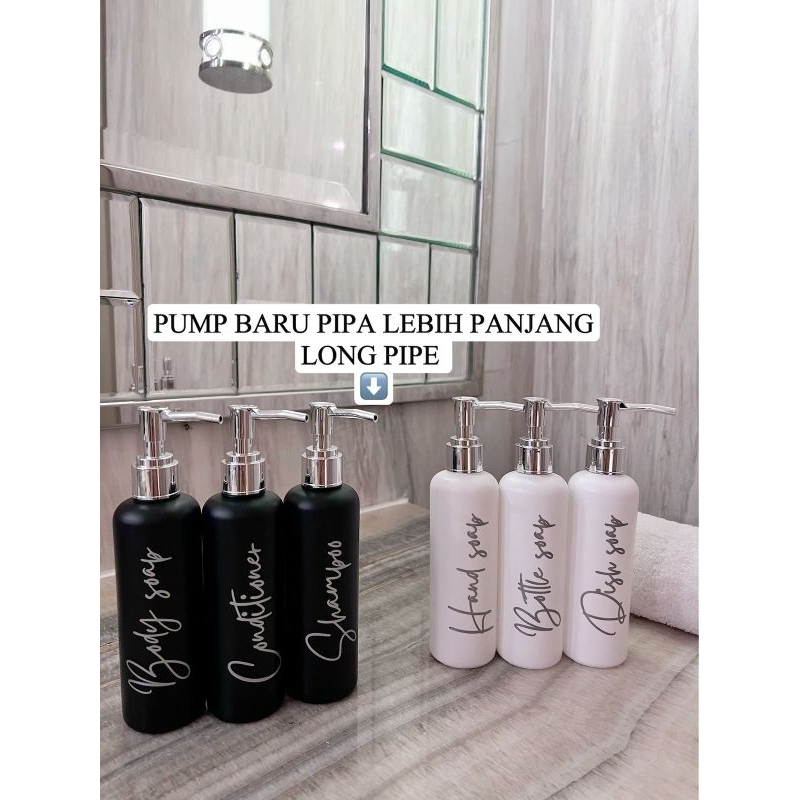 Jual ( LONG PIPE ) botol DOFF 250ML HITAM PUTIH SILVER EDITION LONG ...