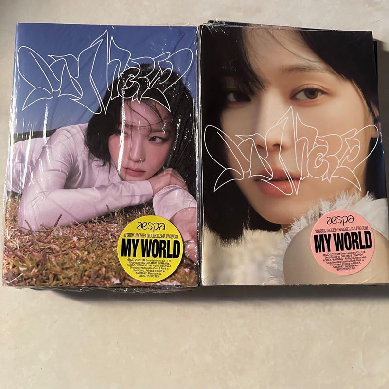 Jual Ready Stock Aespa Album My World Intro Tabloid Ver Karina