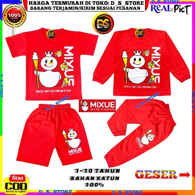 Jual SETELAN BAJU MIXUE UNTUK ANAK ANAK USIA 1-10 TAHUN BISA COD ...