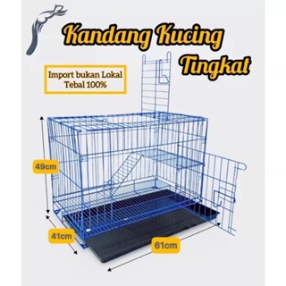 Jual PPI- Kandang Besi Lipat Tingkat Uk 60x45x50 Anti Karat Kandang