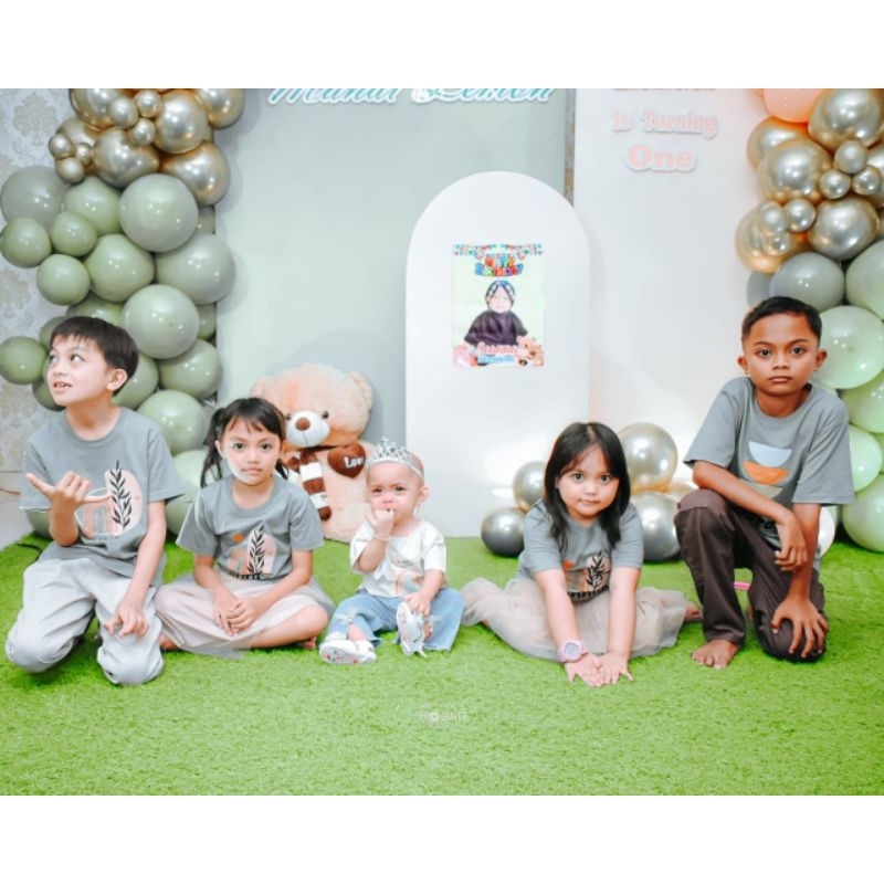 Jual Kaos Custome Anak Lengan Pendek Panjang / Baju Ulangtahun