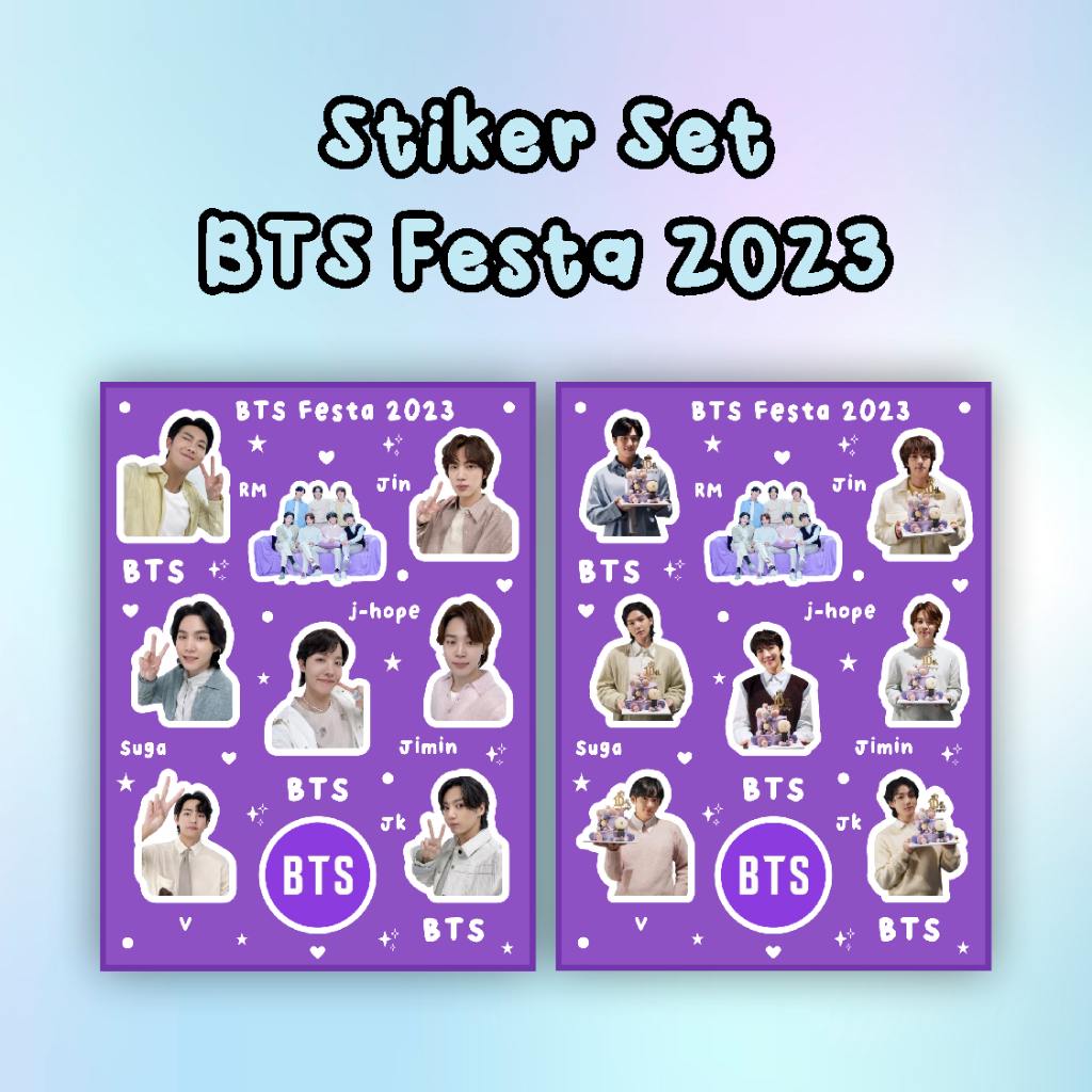 Jual Sticker/Stiker Set BTS Festa 2023 KPOP Shopee Indonesia