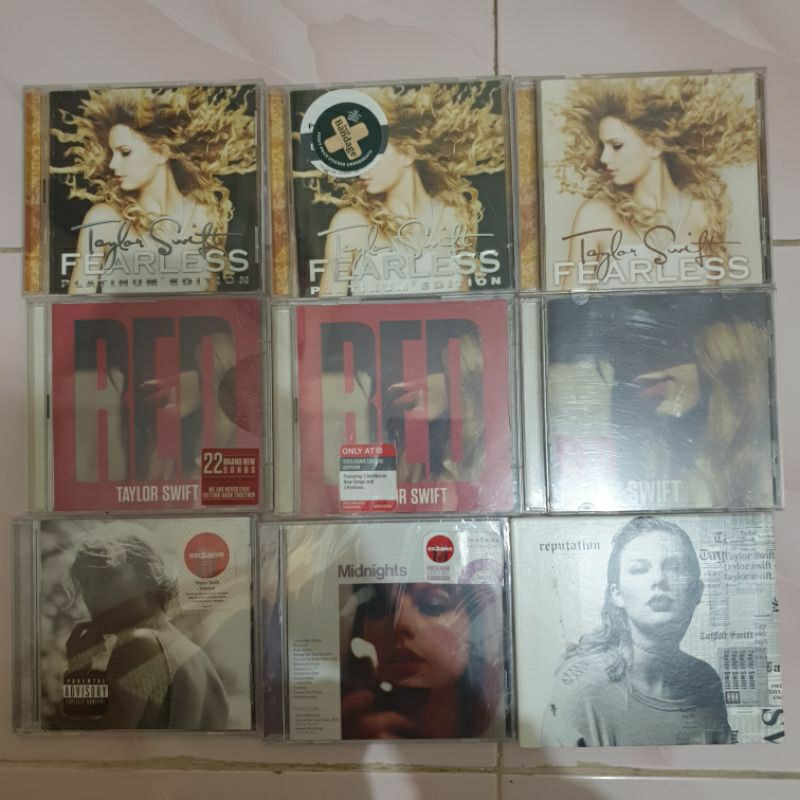 Jual Taylor Swift Album Cd Red Deluxe Evermore Fearless Platinum Edition 1989 Lover Speak Now