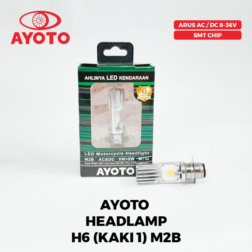 Jual Ayoto Lampu Depan Headlamp H Kaki Led M B Ac Dc Motor Matic