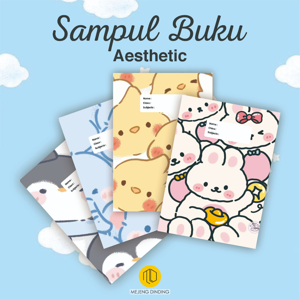 Jual Sampul Buku Aesthetic Isi Pcs Sampul Buku Motif Hewan Lucu Sampul Buku Book Cover A