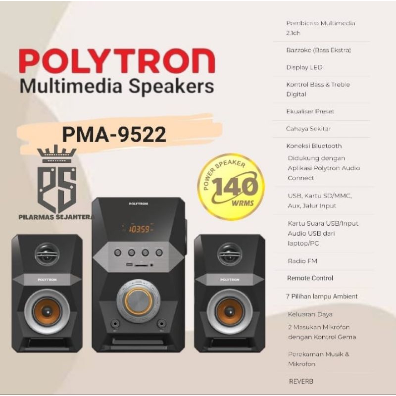 Jual Polytron PMA9522 polytron multimedia speaker polytron pma 9522 FM