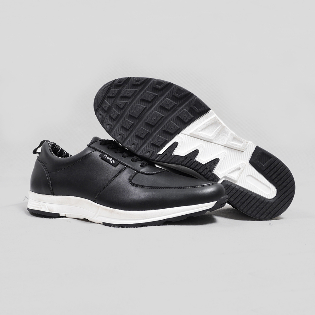 Jual Prodigo * Sepatu Pria Batam Black White | Sepatu Sneakers | Casual ...