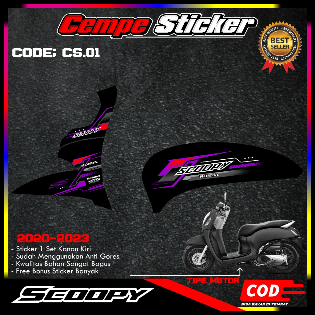 Jual Stiker Scoopy New 2020-2023 Decal Striping Standar Scoopy New ...