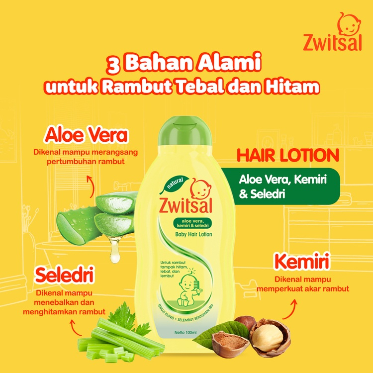 Jual ZWITSAL BABY HAIR LOTION 100 ml PERAWATAN RAMBUT BAYI ALOEVERA