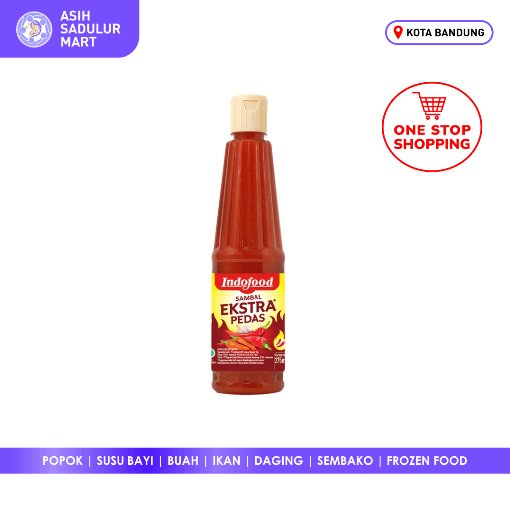 Jual Indofood Sambal Saus Pedas Tomat 275ml Ekstra Pedas Pedas