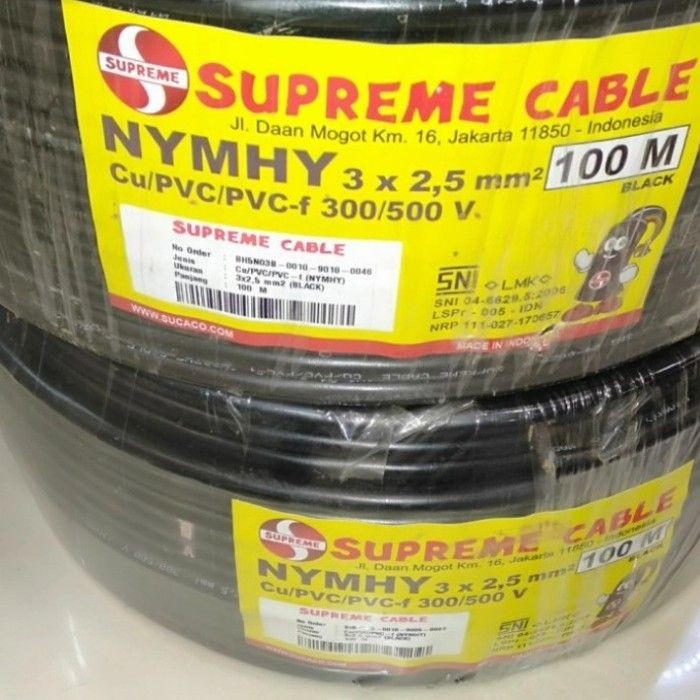 Jual Kabel Nyyhy Nymhy 3x2 5 Supreme 100meter Kabel Serabut 100 Mtr