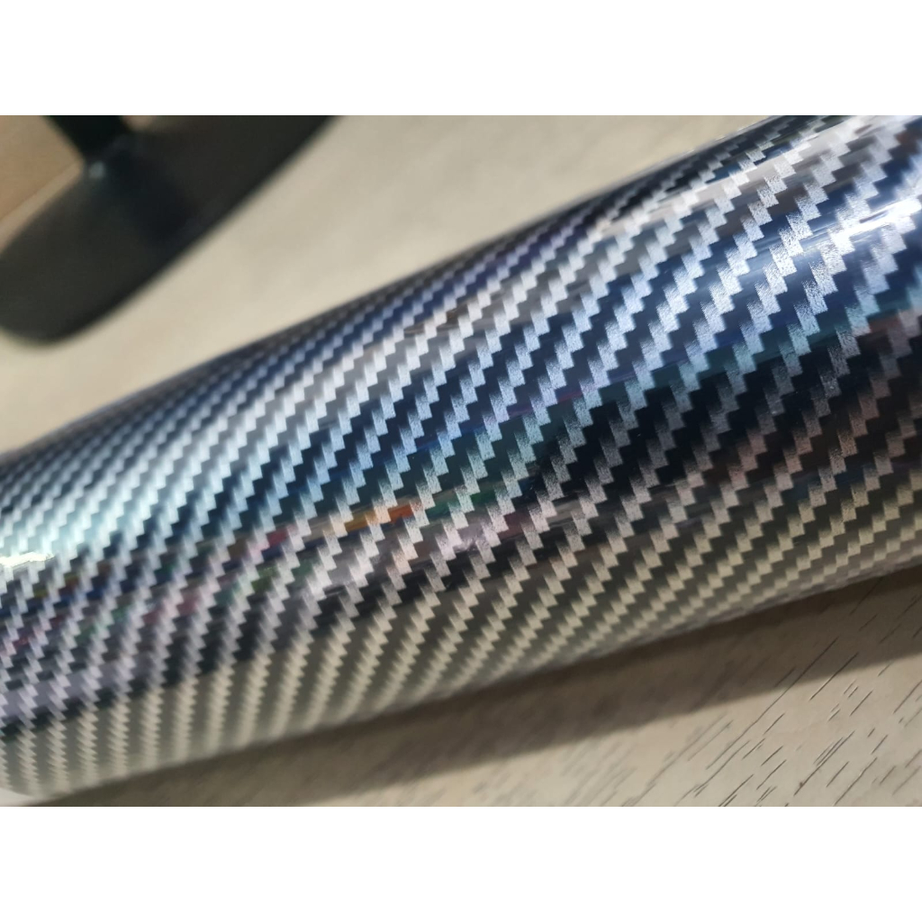 Jual Sticker Carbon 2D silver Decofix (rol) | Shopee Indonesia