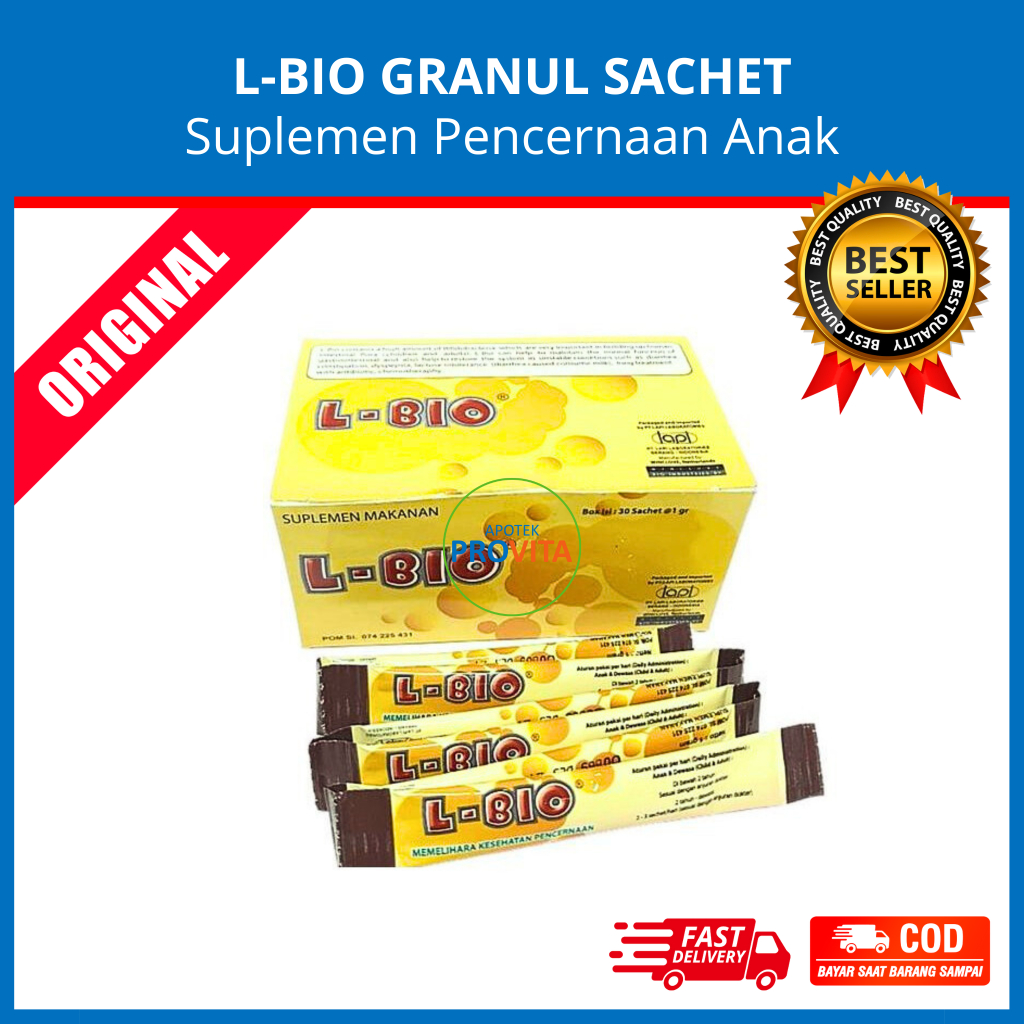 Jual L-BIO BOX ISI 30 SACHET - L BIO Suplemen Pencernaan Anak ...