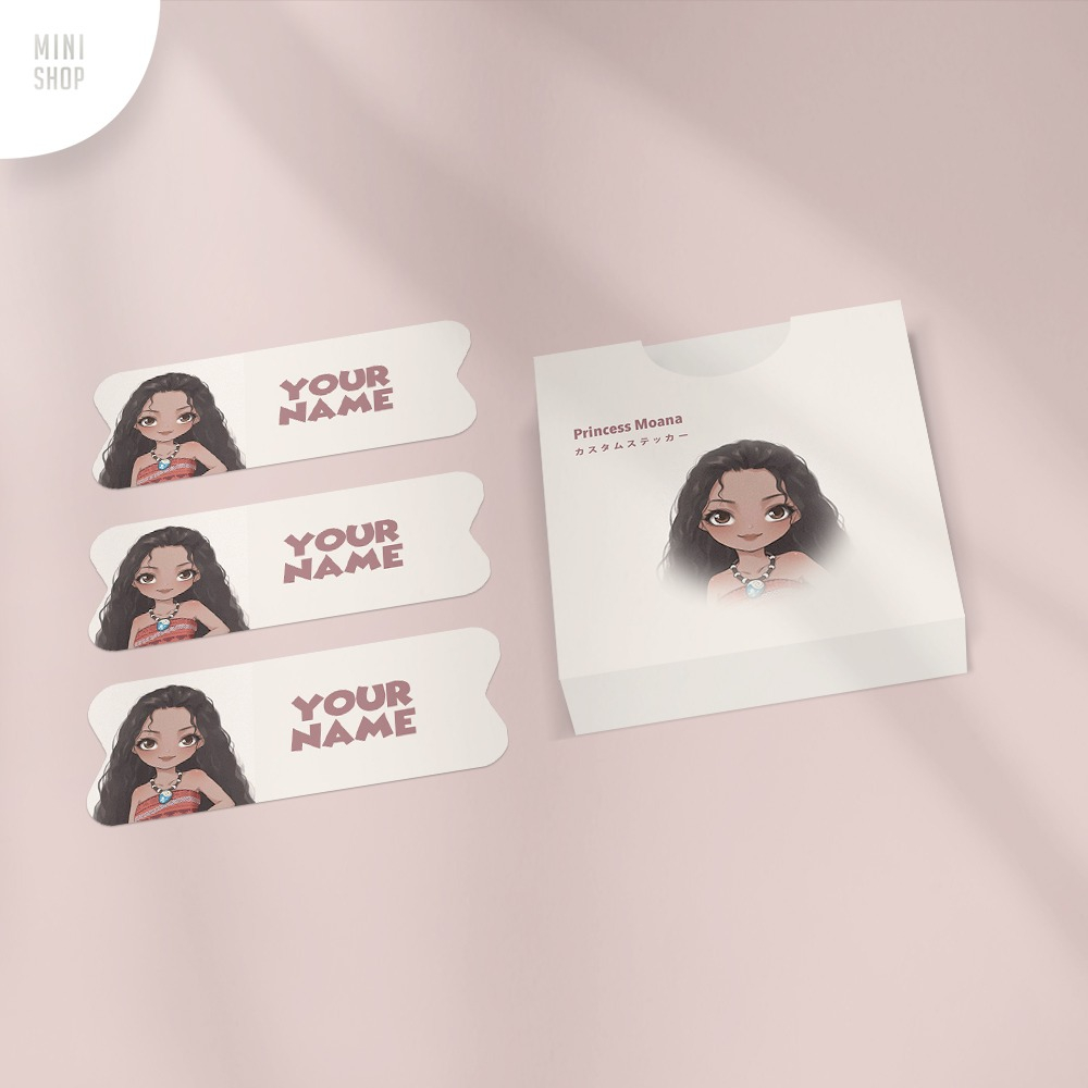 Jual Stiker Nama Custom Waterproof Princess Moana | Shopee Indonesia