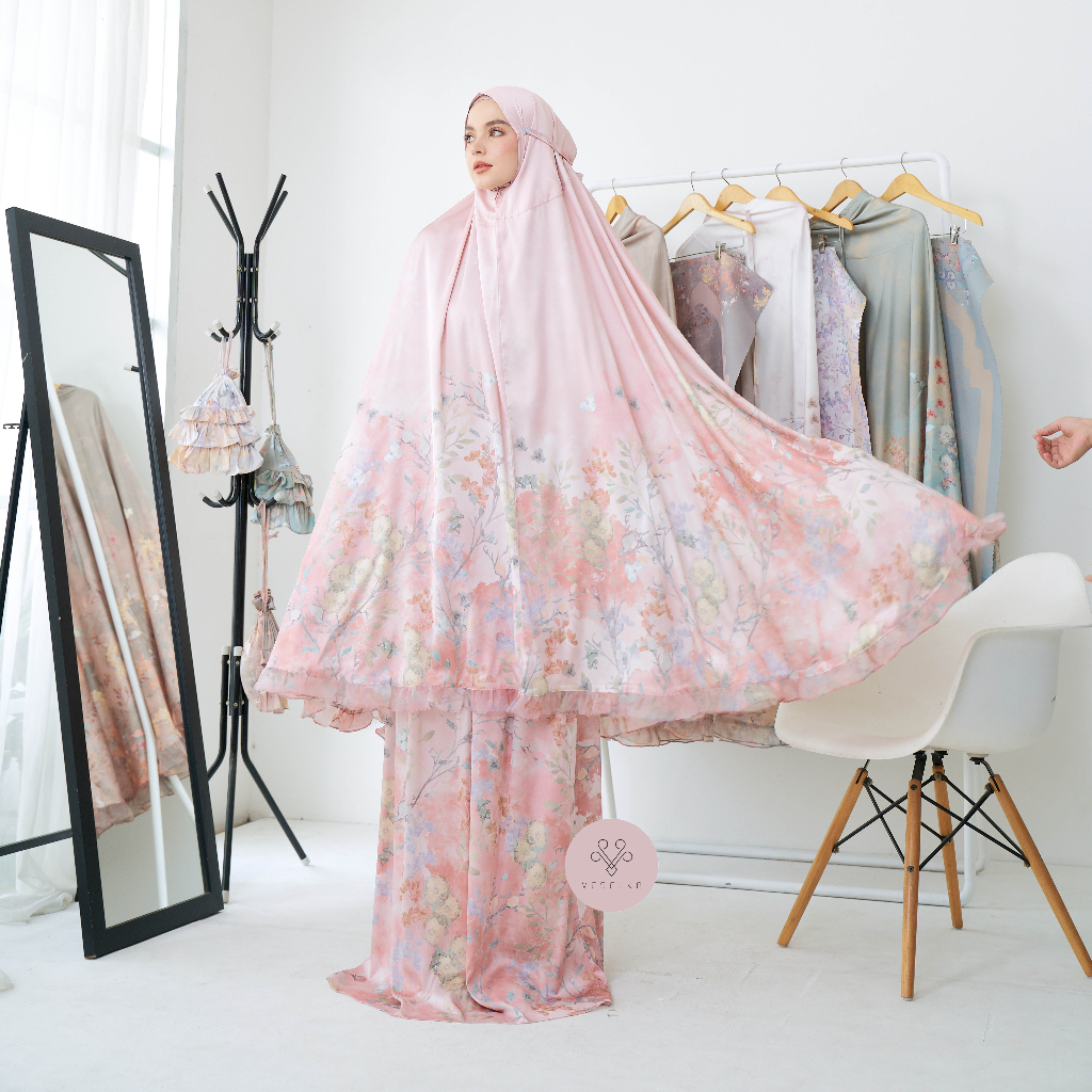 Veselka Mukena Dewasa Hawwa Signature Prayer Set Sajadah Travelling Hampers Seserahan Pernikahan Mukena Motif Printing Premium