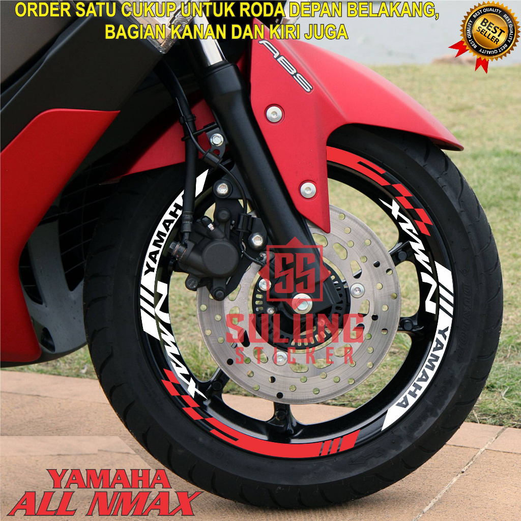 Jual Stiker Cutting Lis Velg Motor Yamaha NMAX All Sticker Pelk