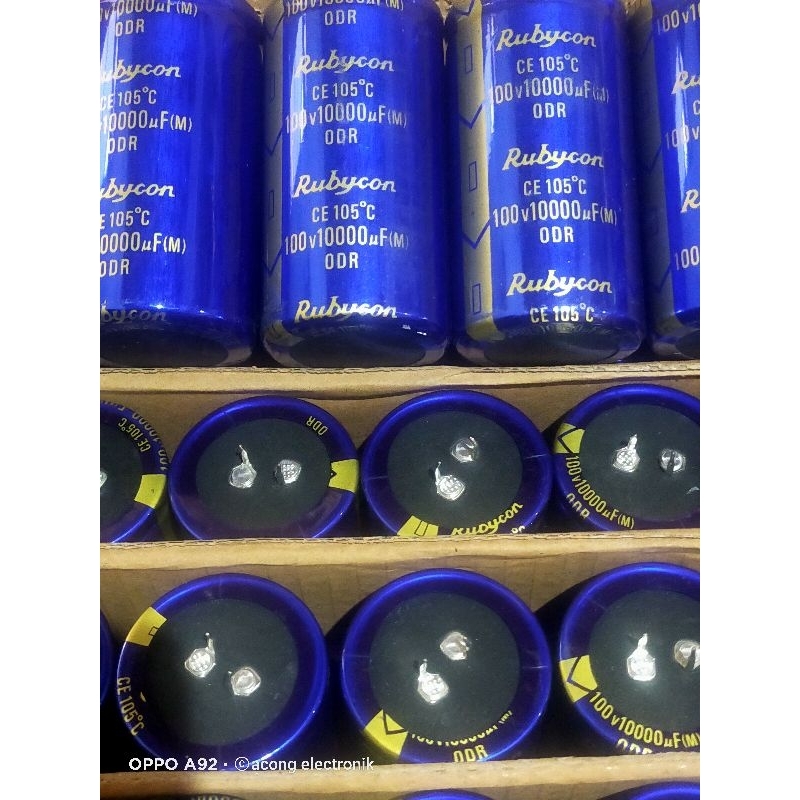 Jual elco capacitor 10.000/100vol rubycon | Shopee Indonesia