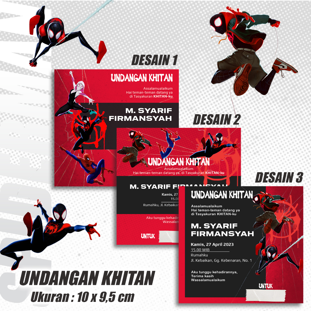 Jual UNDANGAN KHITAN / ULANG TAHUN SPIDERMAN | Shopee Indonesia