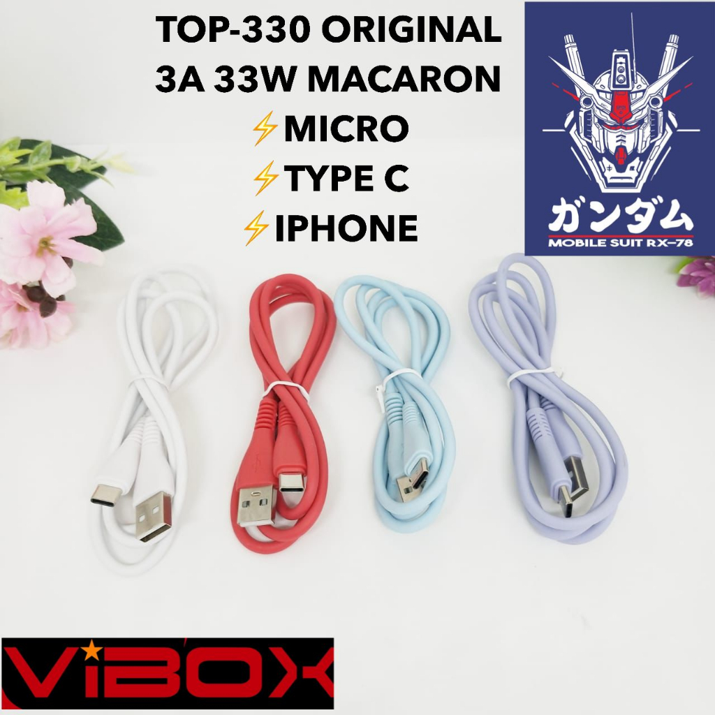 Jual Promo vibox Kabel Data TOP-330 Fast Charging 3A High Quality 33w ...