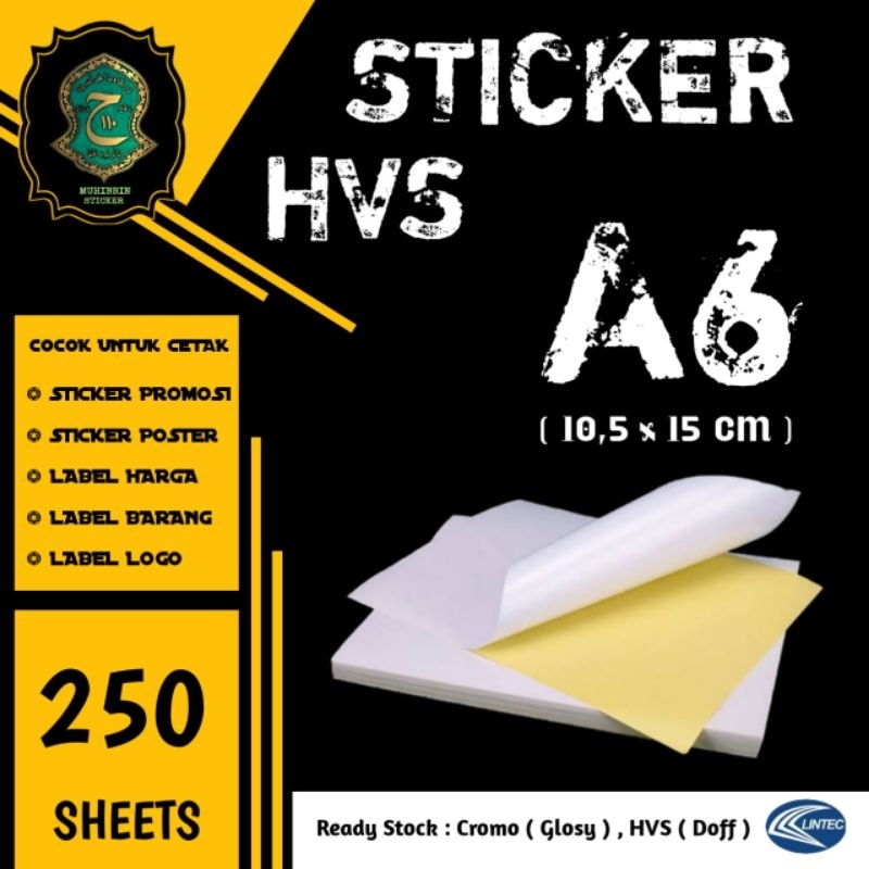 Jual Sticker Hvs Doff A6 Isi 250 Lembar Termurah Shopee Indonesia