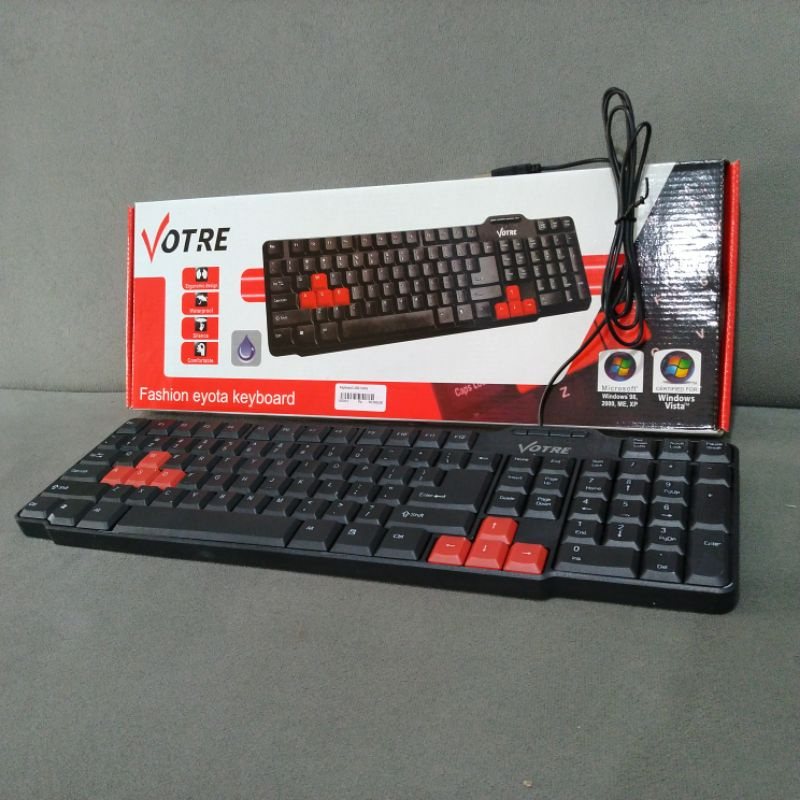 Jual Keyboard Votre Basic Usb Kb2308 Hitam / key board PC laptop ...