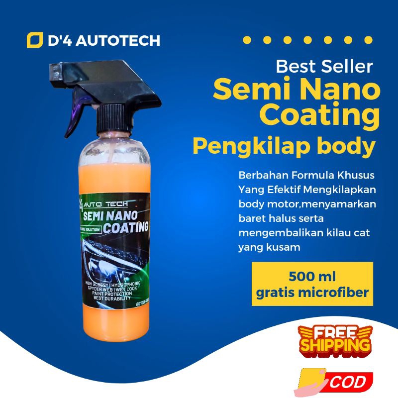 Jual Pengkilap Body Motor Mobil Semi Nano Coating Kit Poles Body Motor