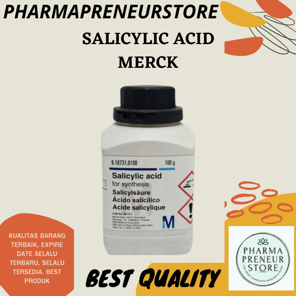 Jual Salicylic Acid Acid Salicyl Asam Salisilat Pro Analisa 50 Dan 100 Gram Merck Best 6351