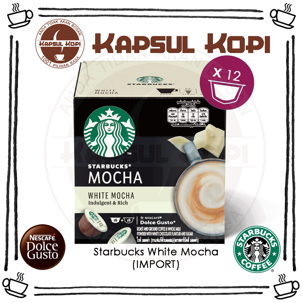 Jual Starbucks White Mocha KapsulKopi Nescafe Dolce Gusto Impor Coffee ...