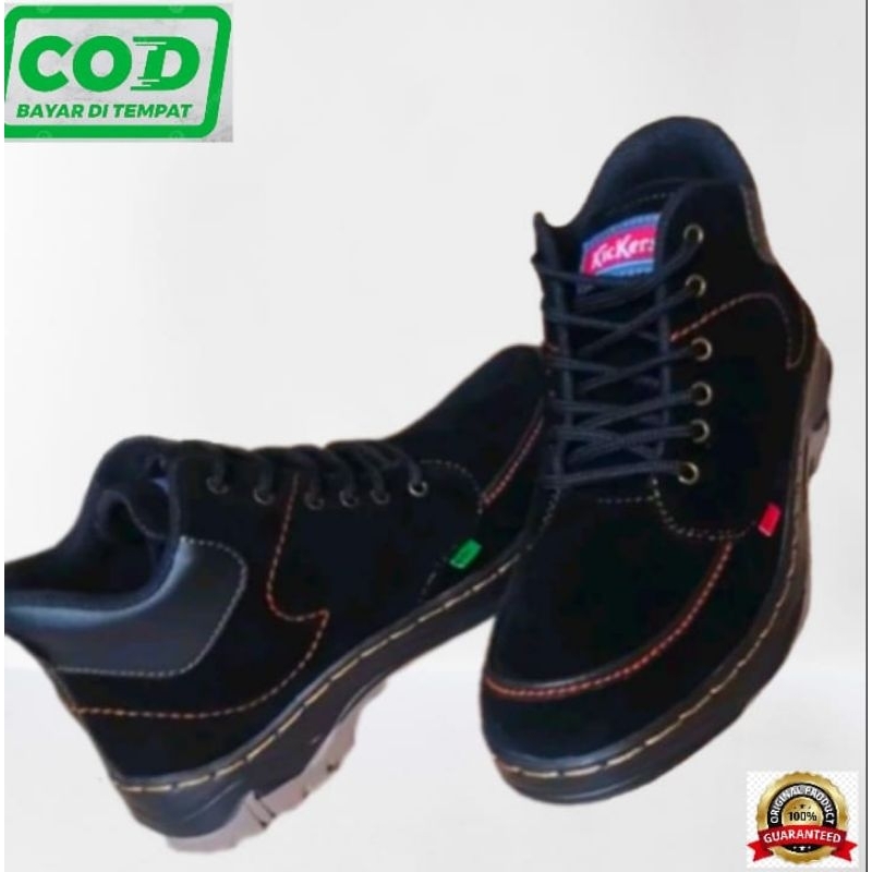 Jual Sepatu Pria Boot Sepatu Boots Pria Cowok Untuk Kerja Lapangan Bahan Kulit Suede Sepatu