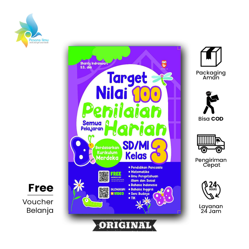 Jual Buku Target Nilai 100 Penilaian Harian Sd Mi Kelas 3 Shanty