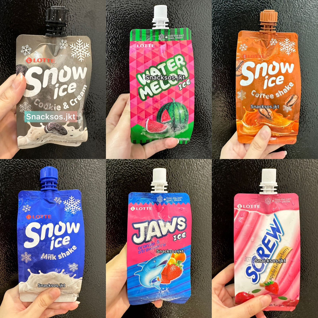 Jual LOTTE JAWS ICE ORANGE STRAWBERRY / LOTTE COOKIES&CREAM / LOTTE