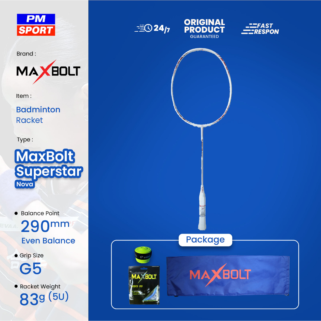 Jual RAKET BADMINTON / BULUTANGKIS MAXBOLT SUPER STAR NOVA Shopee