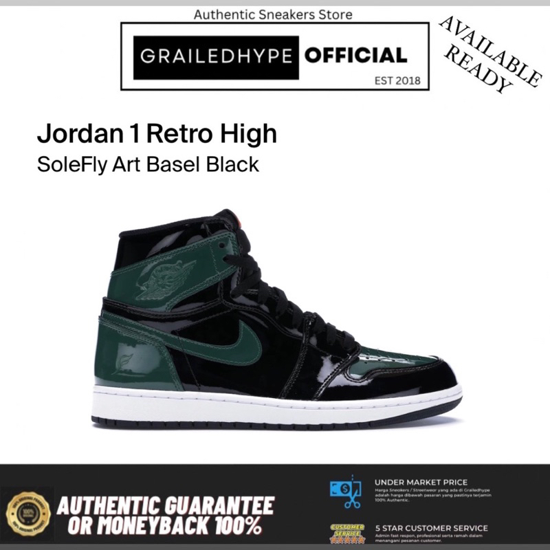 jordan 1 retro high solefly art basel black
