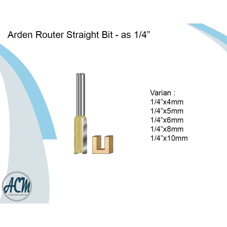 Jual Arden Router Straight Bit - Mata Profil Kayu Lurus ( As 1/4 ...